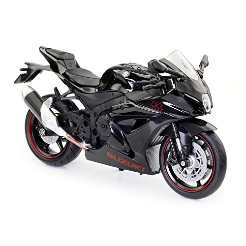 TURBO CHALLENGE - Moto Suzuki GSXR 1000 - Druckguss - 029931-1/12 - Freilauf-Fahrzeug - Schwarz - Metall - Kinderspielzeug - Geschenke - Ab 3 Jahren von TURBO CHALLENGE