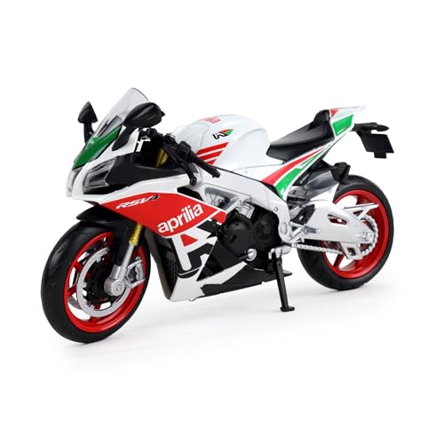 TURBO CHALLENGE - Moto Aprilia SV4 1000 RR - Druckguss - 029930-1/12 - Freilauf-Fahrzeug - Rot - Metall - Kinderspielzeug - Geschenk - Ab 3 Jahren von TURBO CHALLENGE