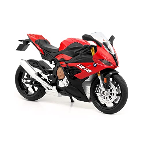 Turbo Challenge - BMW S1000RR Motorrad - Druckguss - 029922-1/12 - Freilauf-Fahrzeug - Rot - Metall - Kinder Spielzeug - Geschenk - Miniatur - Ab 3 Jahren von TURBO CHALLENGE