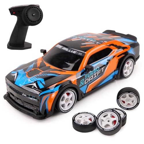 TURBO CHALLENGE - Rennauto - Drift - 091261 - Ferngesteuertes Auto - Orange - 1/16 - Wiederaufladbare Batterie und Batterien enthalten - Kunststoff - Kinderspielzeug - Geschenke - Ab 6 Jahren von TURBO CHALLENGE