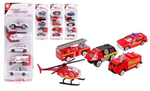 TURBO CHALLENGE - Sicherheitsfahrzeug - Druckguss - 020089LIN - Freilaufauto - Zufälliges Modell - Metall - Kinderspielzeug - Auto - Geschenk - Ab 3 Jahren von TURBO CHALLENGE