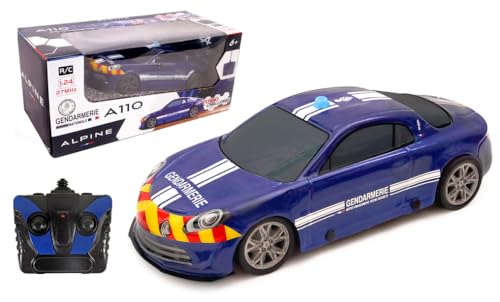 Turbo Challenge - Alpine A110 - Gendarmerie - 099216 - Ferngesteuertes Auto - Blau - 1/24 - Batterien Nicht enthalten - Kunststoff - Kinderspielzeug - Geschenk - Ab 6 Jahren von TURBO CHALLENGE