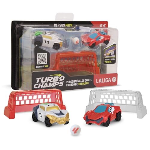 Turbo Champions LaLiga Rot gegen Weiß, die Leidenschaft für Fußball verbindet Sich mit der Aufregung von Autos, konkurrieren Sie mit Ihrer Ausrüstung, Spielzeug für Jungen und Mädchen ab 3 Jahren von IMC Toys