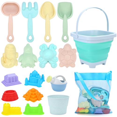 TUZHE Sandspielzeug Strandspielzeug Kinder 18 Stück Sandspielzeug Set Sandkasten Spielzeug mit Eimer Spaten Sandförmchen Sand Spielzeug ab 2 3 4 5 Jahr TUZHE Sandspielzeug Strandspielzeug Kinder 18 Stück Sandspielzeug Set Sandkasten Spielzeug mit Eimer Spaten Sandförmchen Sand Spielzeug ab 2 3 4 5 Jahr von TUZHE