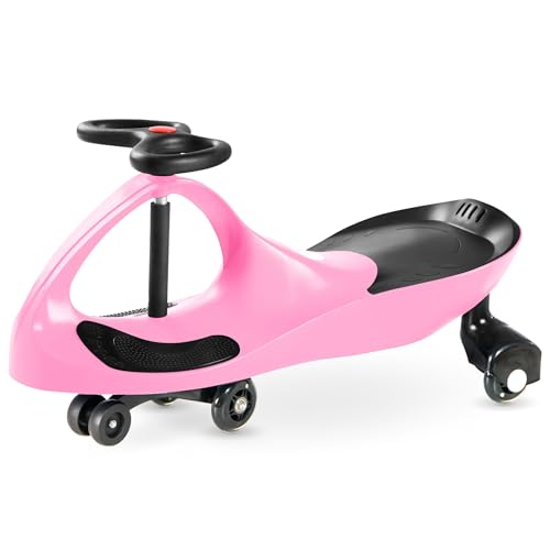 TWISTCAR Kids-Car, Auto mit Antrieb durch Lenkbewegung, Flüsterrädern, von 3 bis 99 Jahre, Farbe:Pink von TWISTCAR