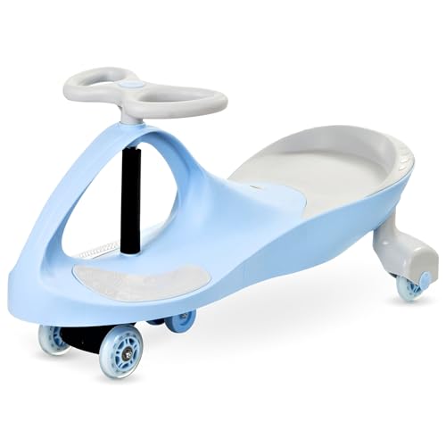 TWISTCAR Kinder 3+, TwistCar, Auto Kleinkinderfahrzeug, Spielzeugauto, Jungen & Mädchen, Auto Twist Car mit Lenker, Kautschuk Räder, Belastbar bis 120 kg, Blau LED von TWISTCAR