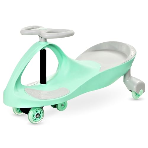 TWISTCAR Kinder 3+, TwistCar, Auto Kleinkinderfahrzeug, Spielzeugauto, Jungen & Mädchen, Auto Twist Car mit Lenker, Kautschuk Räder, Belastbar bis 120 kg, Mint LED von TWISTCAR