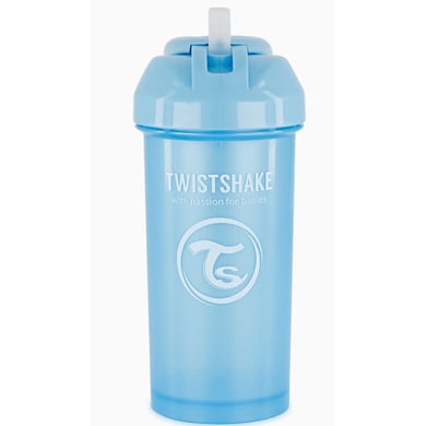 Twistshake Strohhalmbecher ab 12 Monate 360 ml, Pearl Blue von TWISTSHAKE