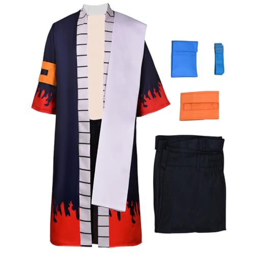 TWSTIV Anime Cosplay Portgas D. Ace Kostüm Anzug Outfit Mantel Umhang Shorts mit Hut (nur Kleidung, L) von TWSTIV