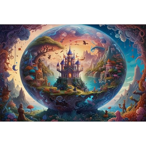 TWYYDP 1000 Teile Puzzle,Schloss Auf Dem Planeten Puzzle,Einzigartige Holzpuzzles von TWYYDP