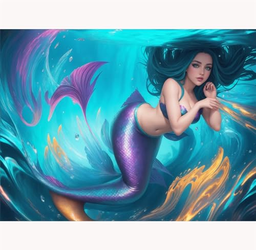 TWYYDP 1000 Teile Puzzle für Erwachsene,Blaue Meerjungfrau-Frau-Fantasie Holzpuzzle,Fordern Sie Sich Selbst Heraus TWYYDP 1000 Teile Puzzle für Erwachsene,Blaue Meerjungfrau-Frau-Fantasie Holzpuzzle,Fordern Sie Sich Selbst Heraus von TWYYDP