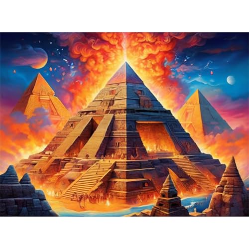 TWYYDP 1000 Teile Puzzle für Erwachsene und Kinder ab 14 Jahren,Pyramidenlandschaft Puzzle,Lernspiele Aus Holzpuzzles von TWYYDP