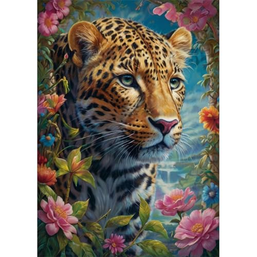 TWYYDP 1000 Teile Puzzle für Erwachsene und Kinder ab 14 Jahren,Tierwelt: Gefleckter Leopard Puzzle,Lernspiele Aus Holzpuzzles von TWYYDP