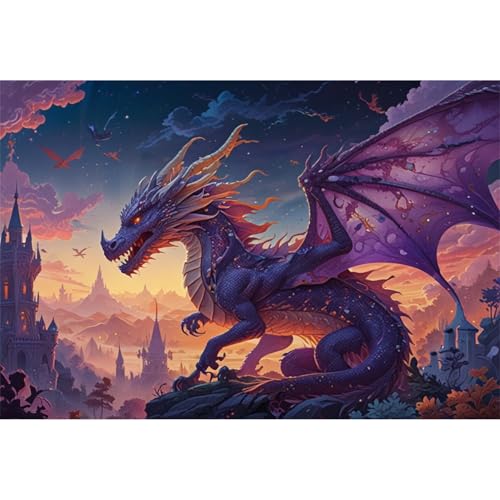 TWYYDP 1500 Teile Puzzle Lila Drache Puzzle Familienspiele Aus Holzpuzzles Als DIY-Geschenke TWYYDP 1500 Teile Puzzle Lila Drache Puzzle Familienspiele Aus Holzpuzzles Als DIY-Geschenke von TWYYDP
