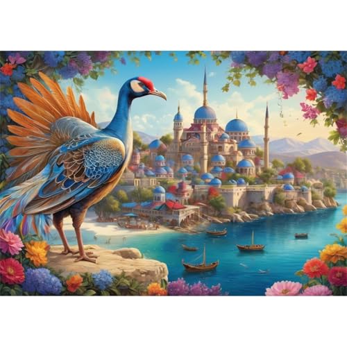 TWYYDP 1500 Teile Puzzle Truthahntier Am Fluss Puzzle Familienspiele Aus Holzpuzzles Als DIY-Geschenke von TWYYDP