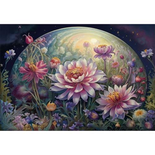 TWYYDP 1500 Teile Puzzle für Erwachsene,Pulsatilla-Blumenlandschaft,Holzpuzzle,Gelegenheitsspiele TWYYDP 1500 Teile Puzzle für Erwachsene,Pulsatilla-Blumenlandschaft,Holzpuzzle,Gelegenheitsspiele von TWYYDP