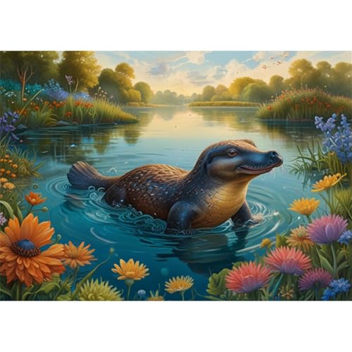 TWYYDP 1500 Teile Puzzle für Erwachsene,Tierwelt Am See,Holzpuzzle,Gelegenheitsspiele von TWYYDP