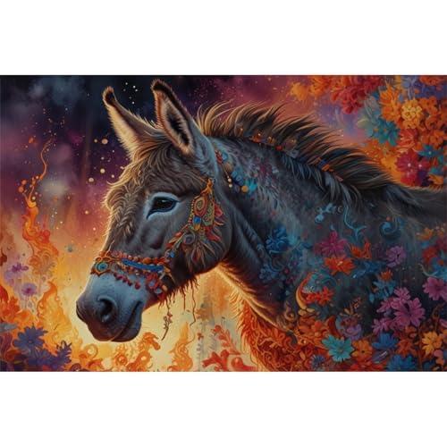 TWYYDP 520 Teile Puzzle,Wildtier Esel Puzzle,Puzzle für Erwachsene und Kinder ab 14 Jahren TWYYDP 520 Teile Puzzle,Wildtier Esel Puzzle,Puzzle für Erwachsene und Kinder ab 14 Jahren von TWYYDP