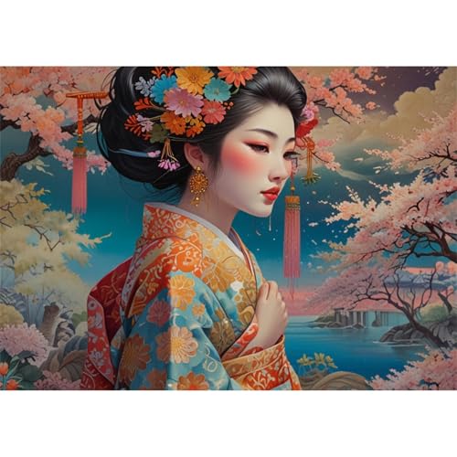 TWYYDP 520 Teile Puzzle Kimono-Mädchen Puzzle Puzzle für Erwachsene und Kinder ab 14 Jahren von TWYYDP