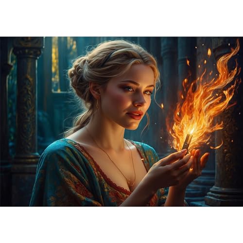 TWYYDP 520 Teile Puzzle für Erwachsene,Flamme Der Frau Puzzle,Schwierige Holzpuzzles von TWYYDP