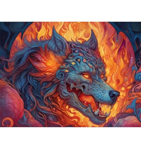 TWYYDP 520 Teile Puzzle für Erwachsene,Schreckliche Werwolf-Fantasie Puzzle,Holzpuzzles für Spiele für Senioren von TWYYDP