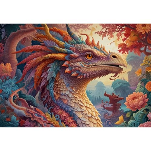 TWYYDP 520 Teile Puzzle für Erwachsene - Holzpuzzle - Gefiederter Cockosaurus - Puzzles für Erwachsene und Kinder ab 14 Jahren von TWYYDP