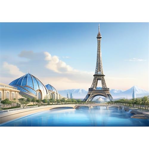 TWYYDP Puzzle 1000 Teile,Himmel-Eiffelturm-Landschaft Puzzle,Herausforderungsspiele aus Holzpuzzles von TWYYDP