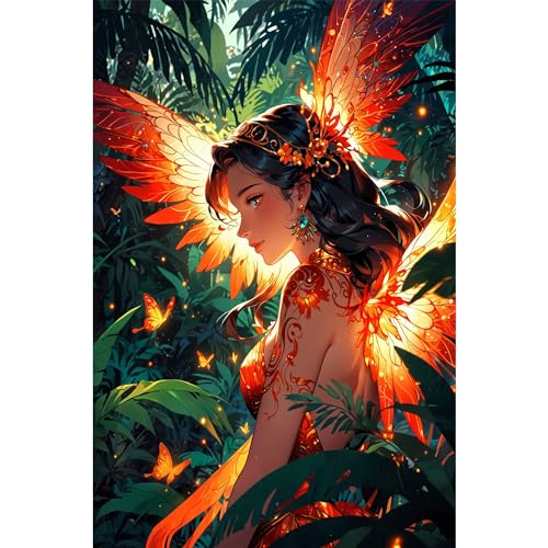 TWYYDP Puzzle 1000 Teile,Rote Elfenfrau Puzzle,Herausforderungsspiele aus Holzpuzzles TWYYDP Puzzle 1000 Teile,Rote Elfenfrau Puzzle,Herausforderungsspiele aus Holzpuzzles von TWYYDP