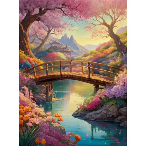 TWYYDP Puzzle 1500 Teile,Seegartenlandschaft Puzzle,Holzpuzzles Als Raumdekoration von TWYYDP