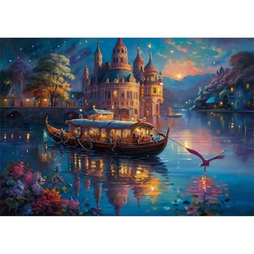 TWYYDP Puzzle 1500 Teile Blick Auf Den See Bei Nacht Puzzle Schwierige Holzpuzzles von TWYYDP