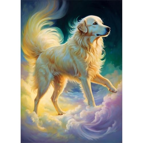 TWYYDP Puzzle 1500 Teile für Erwachsene Golden Retriever Tier Holzpuzzle Gelegenheitsspiele von TWYYDP