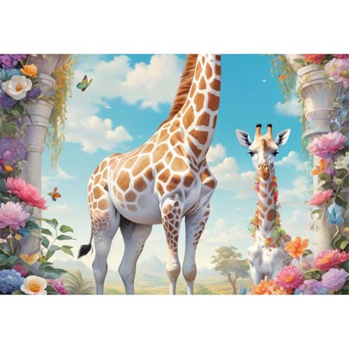 TWYYDP Puzzle 520 Teile,Gartengiraffentier Puzzle,Puzzle für Erwachsene und Kinder ab 14 Jahren von TWYYDP