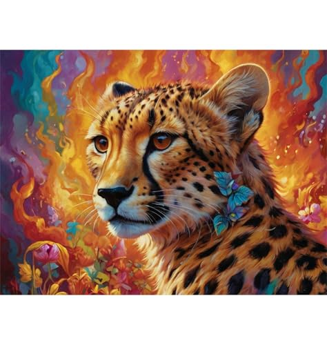 TWYYDP Puzzle 520 Teile,Gepard Puzzle,Lernspiele aus Holzpuzzles von TWYYDP