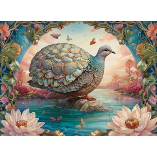 TWYYDP Puzzle 520 Teile Blumentaubenvogel Puzzle Puzzle für Erwachsene und Kinder ab 14 Jahren von TWYYDP