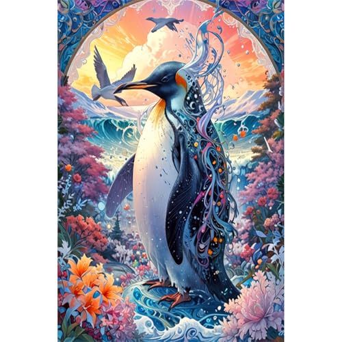 TWYYDP Puzzle 520 Teile für Erwachsene Cartoon-Pinguin Holzpuzzle Anspruchsvolle Spiele von TWYYDP