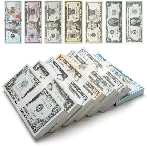TXXATX 210 Blätter Spielgeld Fake Geld Enthält 7 Werte Prop Money 1$ 2$ 5$ 10$ 20$ 50$ 100$ Falschgeld Geldscheine Dollar Scheine für Studium Filmen Zauberrequisiten Money Gun TXXATX 210 Blätter Spielgeld Fake Geld Enthält 7 Werte Prop Money 1$ 2$ 5$ 10$ 20$ 50$ 100$ Falschgeld Geldscheine Dollar Scheine für Studium Filmen Zauberrequisiten Money Gun von TXXATX