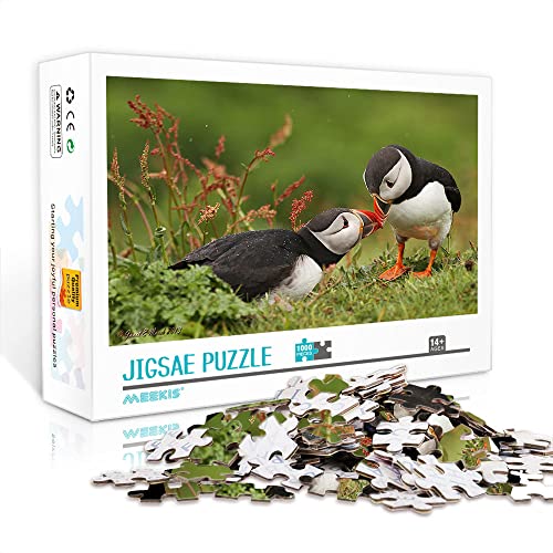 1000 Teile Puzzle für Erwachsene Papageientaucher Holzpuzzle Dekompressionsspielzeug-Puzzle 75x50cm 1000 Teile Intelligenz-Herausforderungspuzzle für Erwachsene und Kinder von TXZSTGB