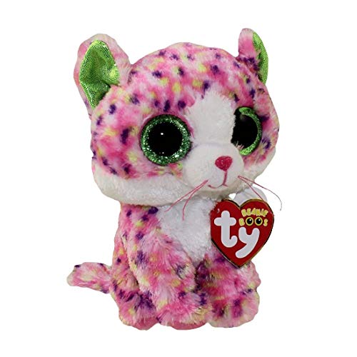 Carletto Ty 36189 Sophie Cat Ty 36189-Sophie-Katze, mit Glitzeraugen, Beanie Boo's, 15 cm, Pink, Rosa von TY