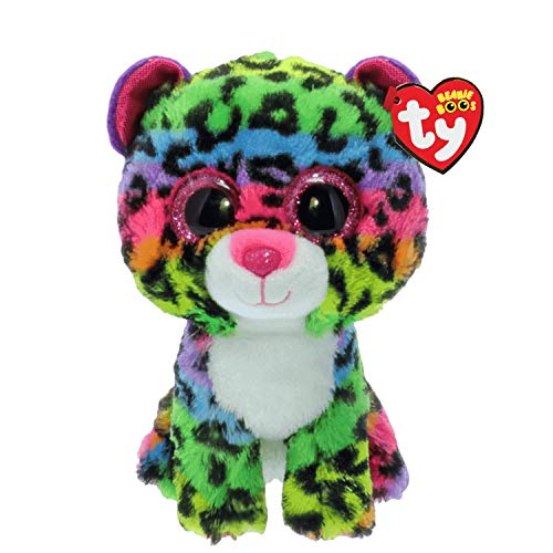 Carletto Ty 37074 - Dotty, Leopard mit Glitzeraugen, Glubschis, Beanie Boos, 24 cm, bunt von TY