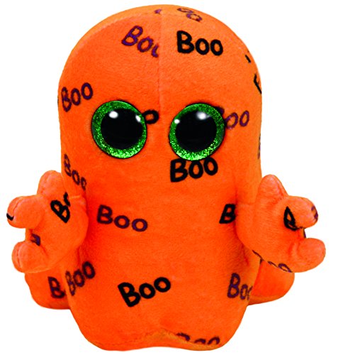 Carletto Ty Ty 37192 Ghoulie Geist mit Glitzeraugen, Beanie Boo's, Halloween limitiert, Plüsch, 15 cm, orange von TY