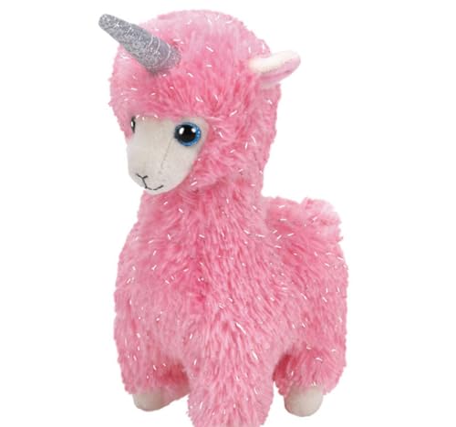 TY 36282 Beanie Babies 15 cm Lana, Lama m. Horn 15cm, Rosa von TY