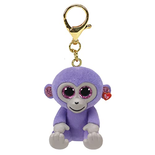 TY 2008086 Mini Boos Clips-Grapes-T25070 Kirsche (AFFE) Plüsch, Violett, 9 cm von TY