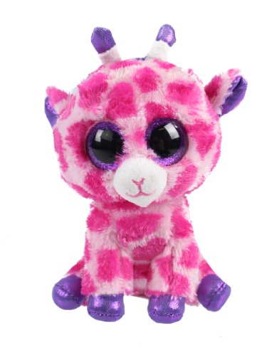 TY 34105 34105-Twigs Buddy-Giraffe mit Glitzeraugen, groß, 24 cm, pink/violett von TY