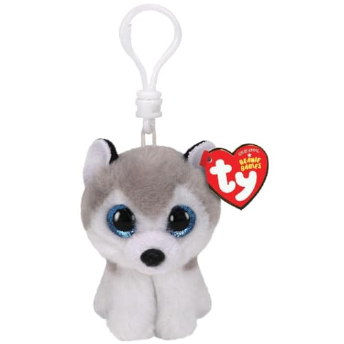 Ty 35240 Buff Husky Tier Plüschclip, Weiss, 7 cm von TY