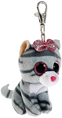 Ty 35243 Kiki Cat Katze Plüschclip, Tierdruck, Grau, 7 cm von TY