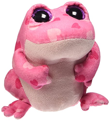 TY 36101 36101-Smitten-Valentins Frosch, 15 cm, pink von Ty Toys