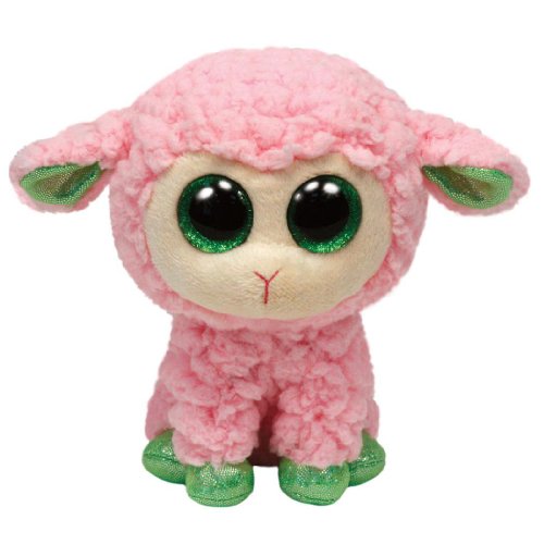 TY 36107 36107-Babs-Lamm, Beanie Boos, Ostern, 15 cm, pink von TY