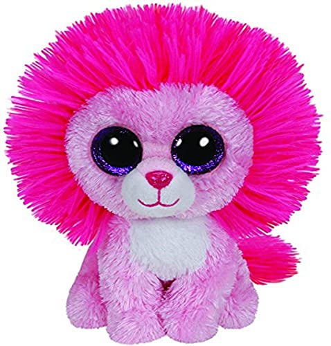 TY 36132 36132-Fluffy-Löwe mit Glitzeraugen, pink von Ty Toys