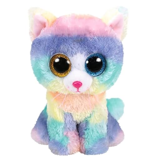 TY Heather the Cat Beanie Baby Soft Toy Multicoloured,15cm von TY