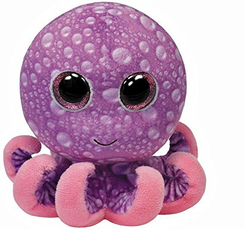 Carletto Ty 36740 TY 36740-Legs-Octopus mit Glitzeraugen, 15 cm, pink/violett, Lila von TY